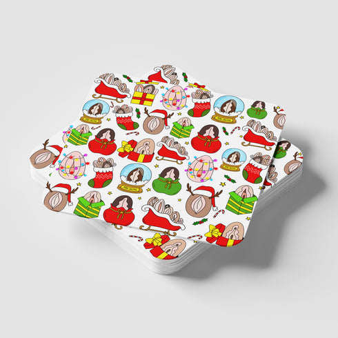 Merry Muff Christmas Coaster